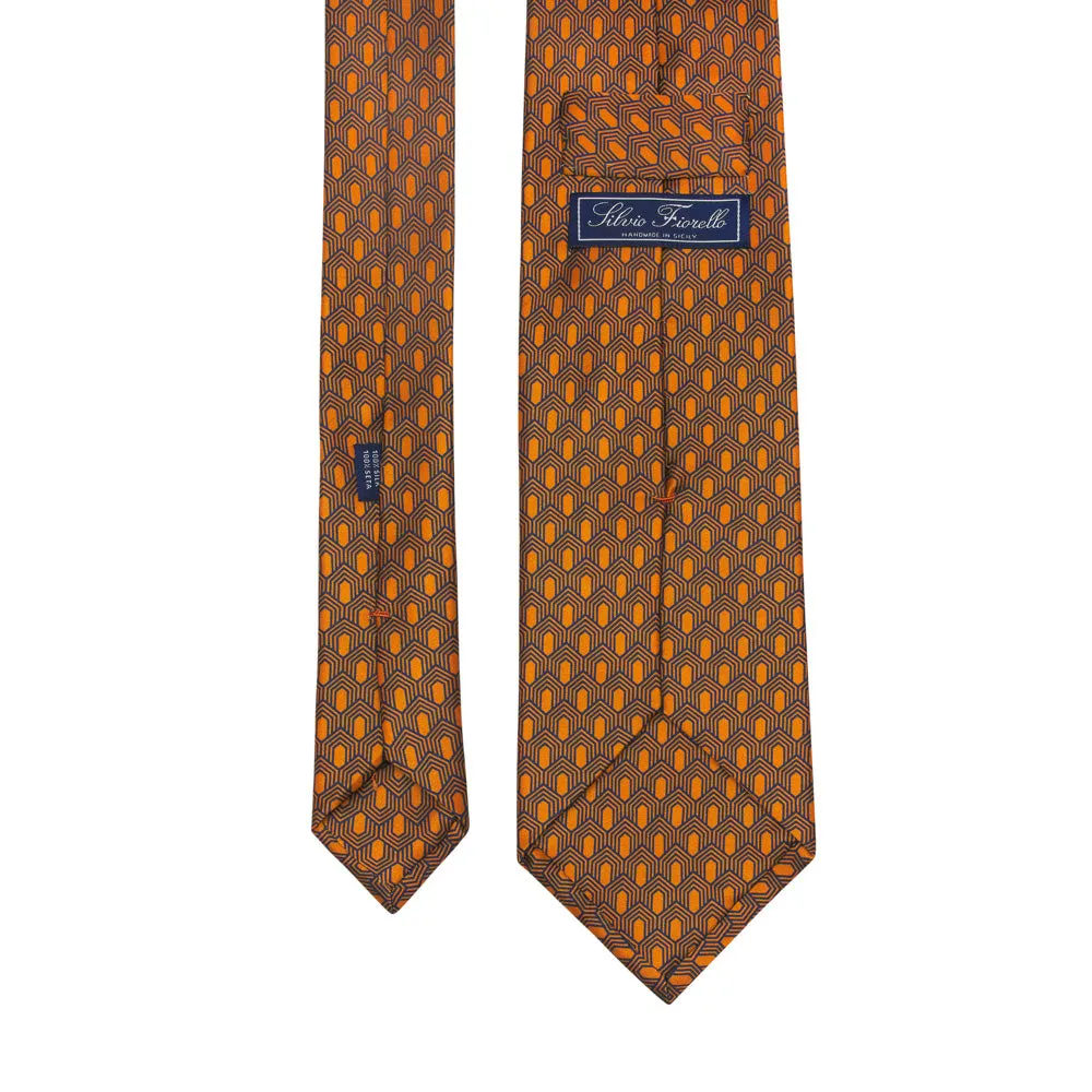 Orange Metropolitan Flair Duchesse Silk Tie