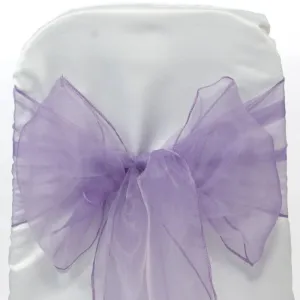 Organza Chair Sash - Lilac