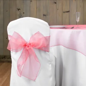 Organza Sash 10 Pack - Coral