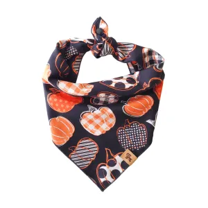 Pattern Pumpkins Tie-on Dog Bandana