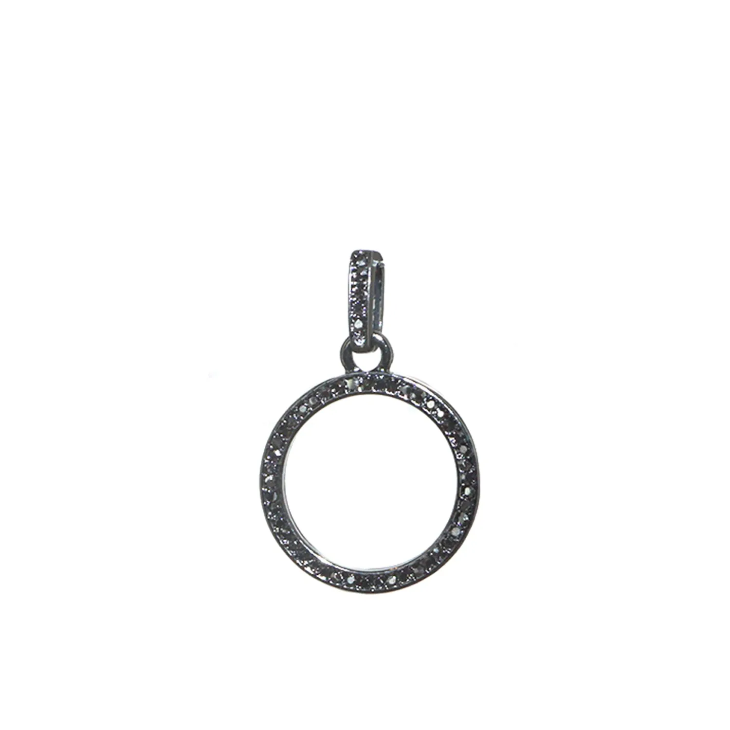 pave open circle bale charm