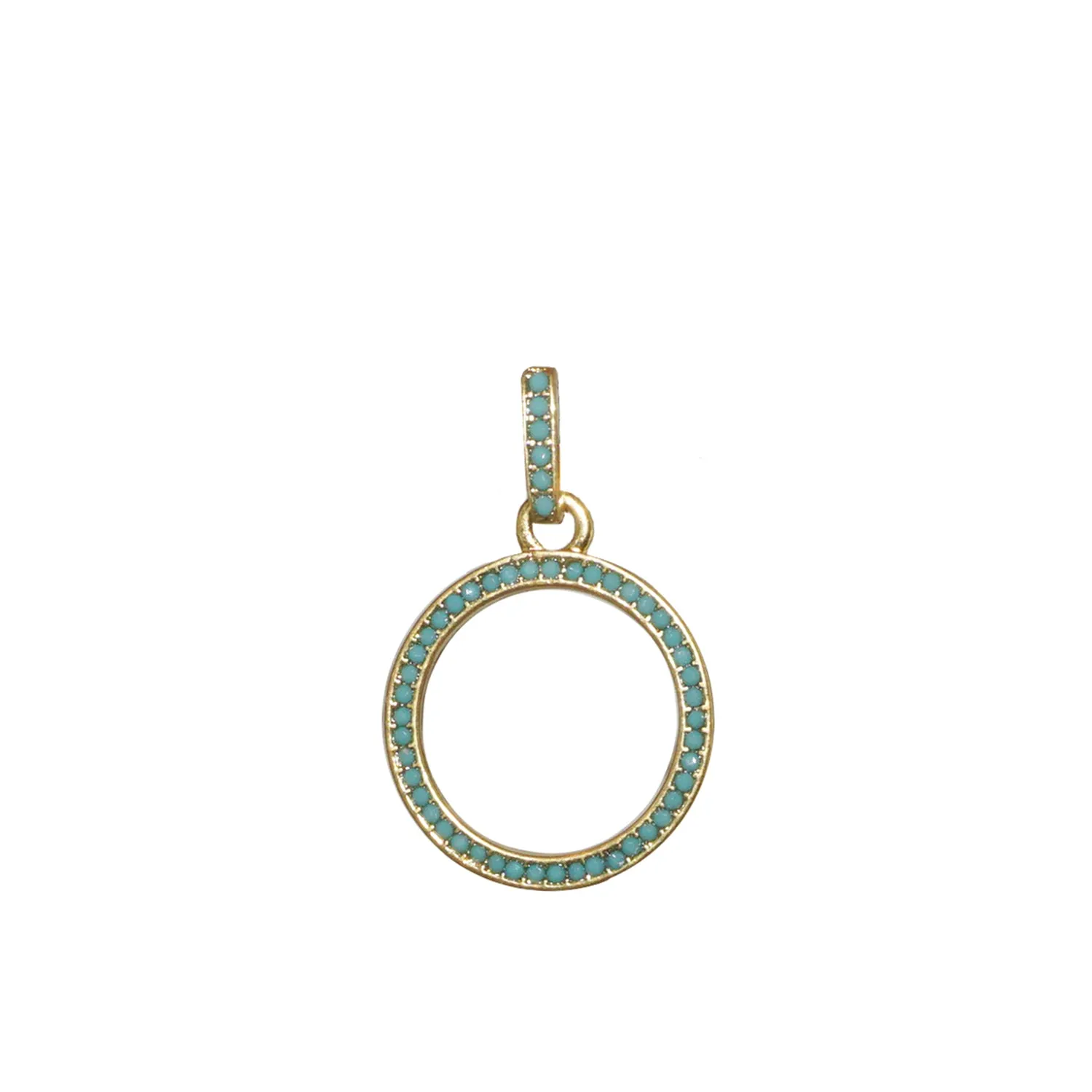pave open circle bale charm