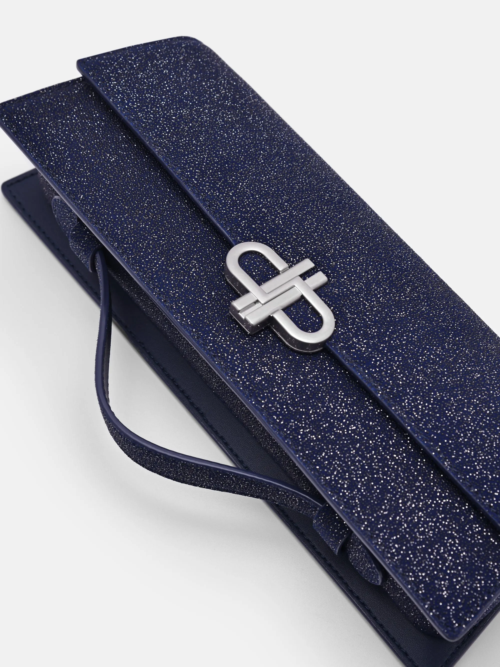 PEDRO Icon Glitter Suede Clutch Bag