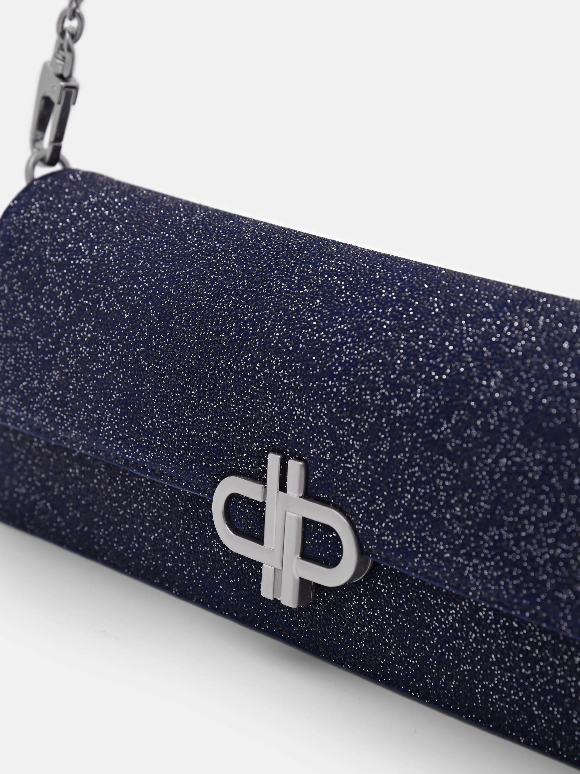 PEDRO Icon Glitter Suede Clutch Bag