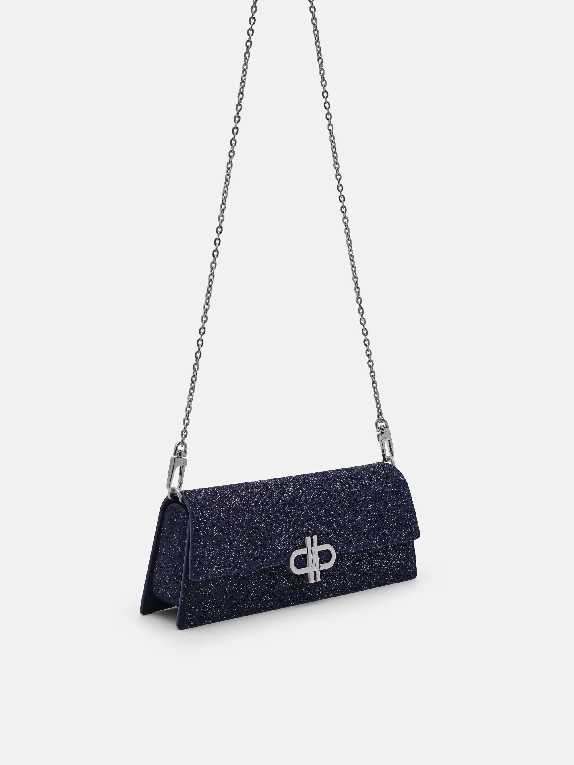 PEDRO Icon Glitter Suede Clutch Bag