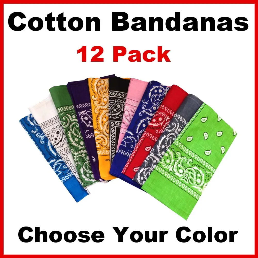 Pink Bandana - Dozen (Paisley)