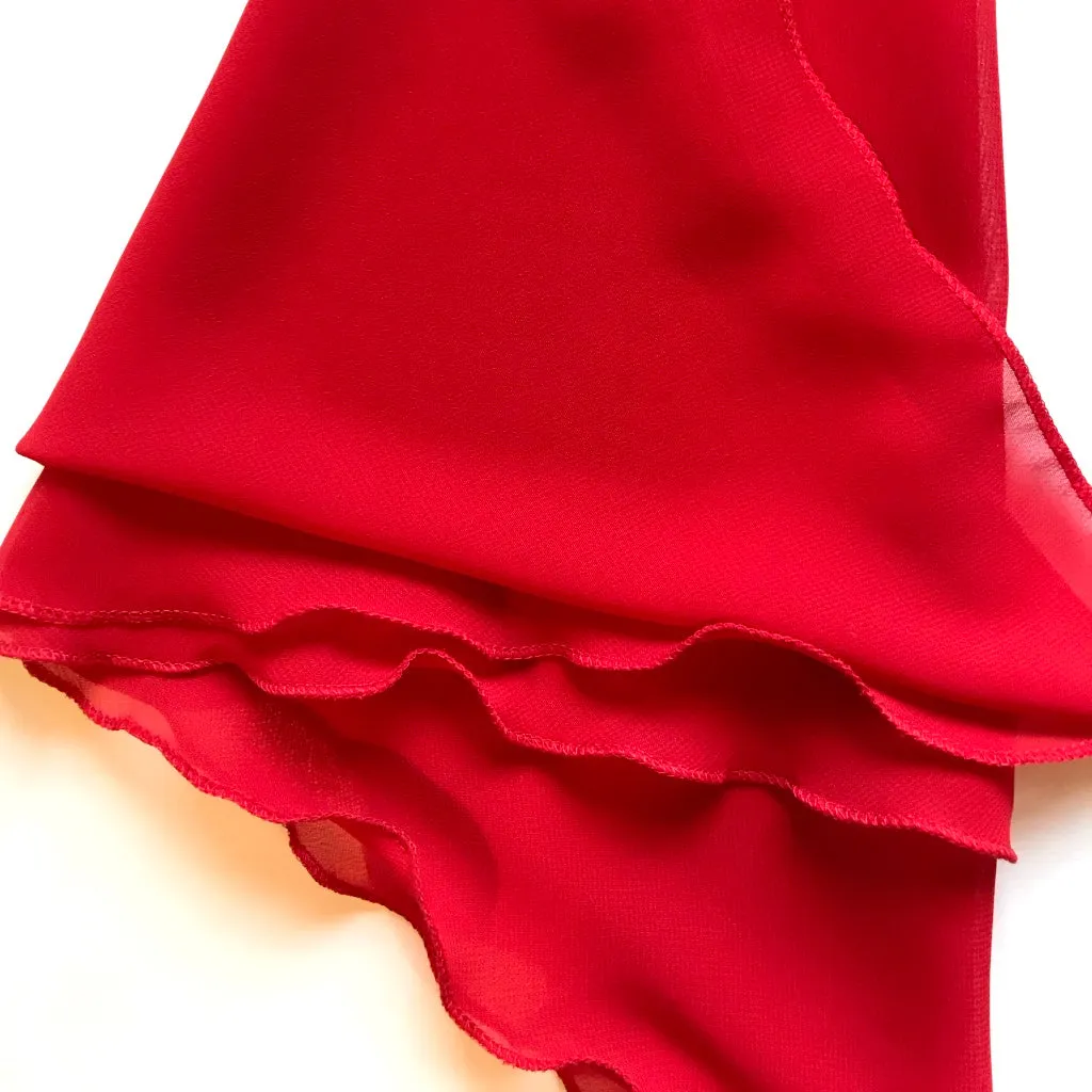Plain Chiffon Chemo Alopecia Head Scarf Red