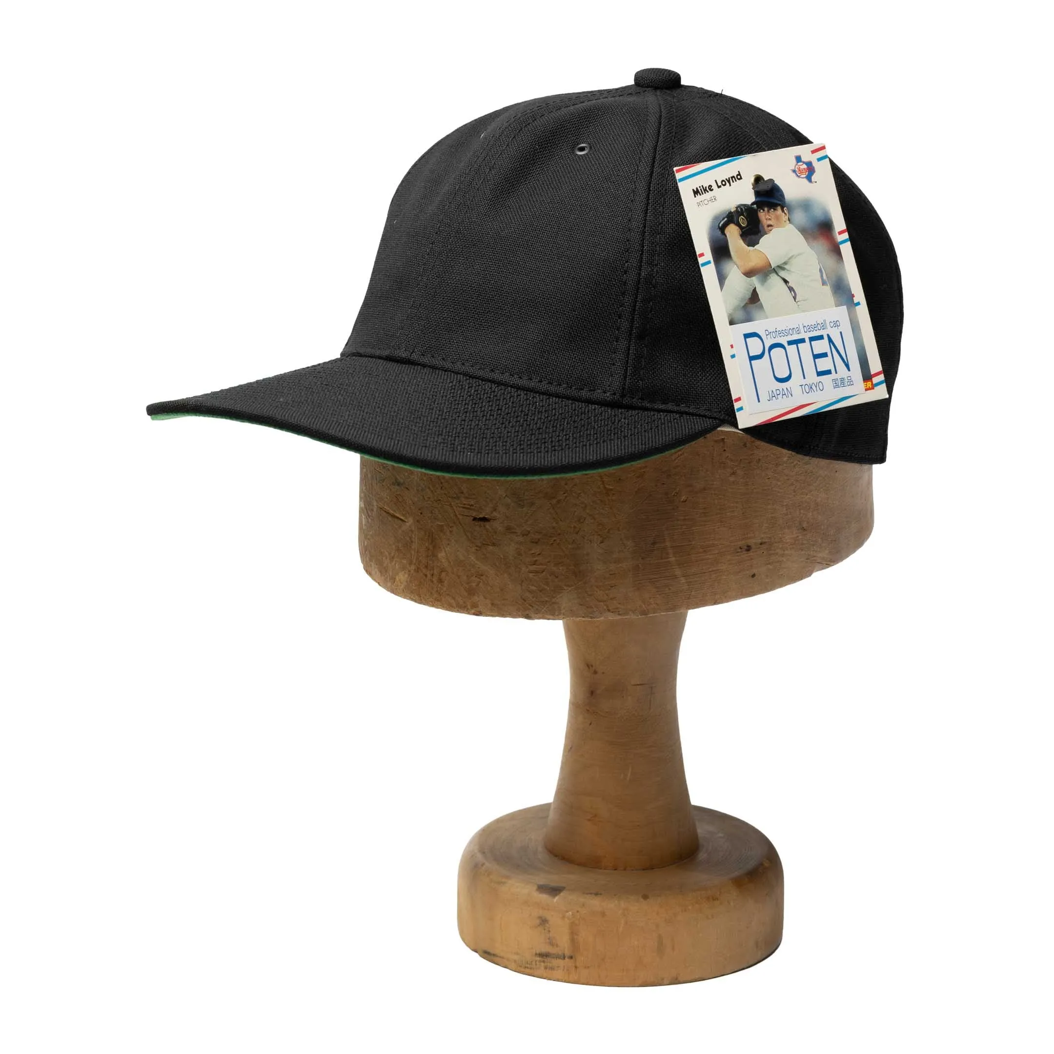 Poten Vintage Hopsack Baseball Cap Black