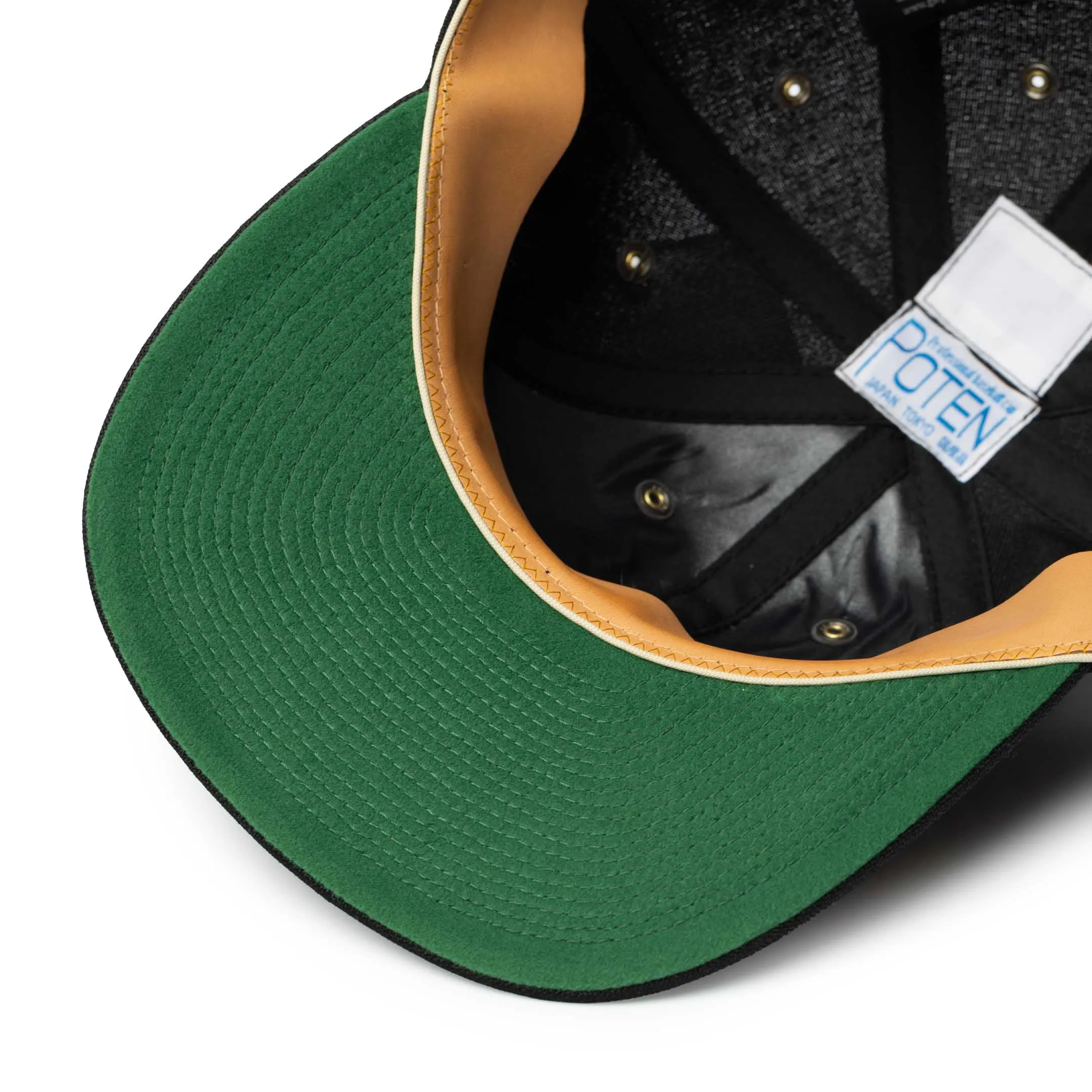 Poten Vintage Hopsack Baseball Cap Black