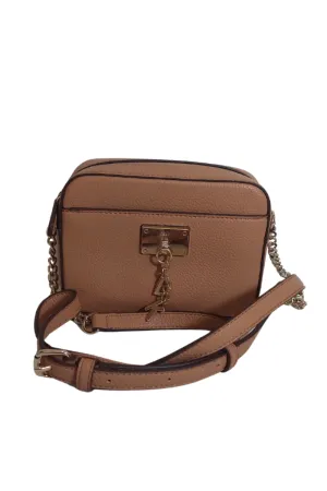Pre-Loved Treasures - DKNY Light Brown CLEO Leatherette Top Zip Camera Big | Like New