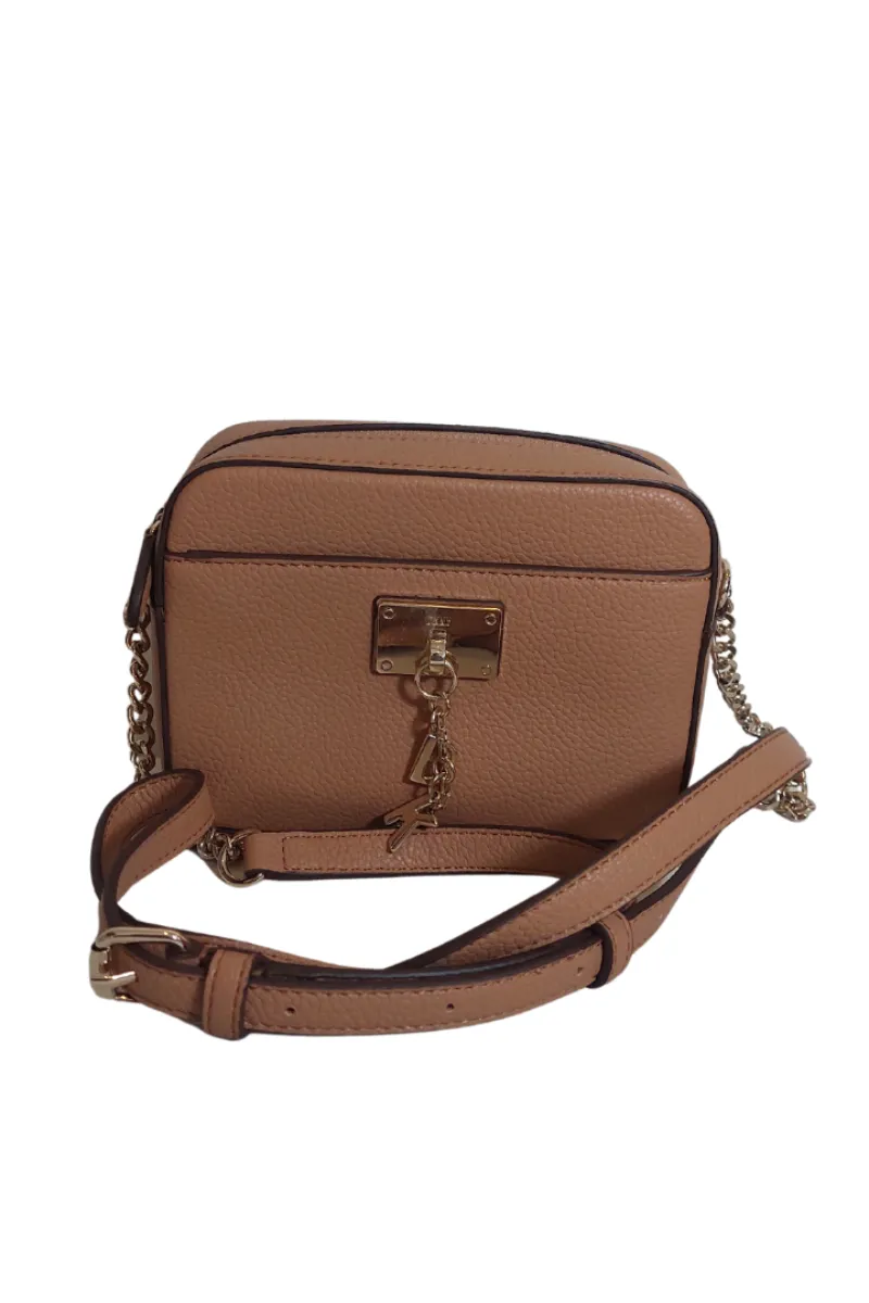 Pre-Loved Treasures - DKNY Light Brown CLEO Leatherette Top Zip Camera Big | Like New