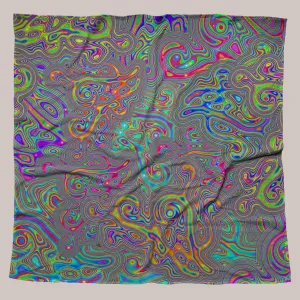 Psychedelic Bandana (UV/RGB, Eco-Friendly, Unisex) | LIQUISYRGIC