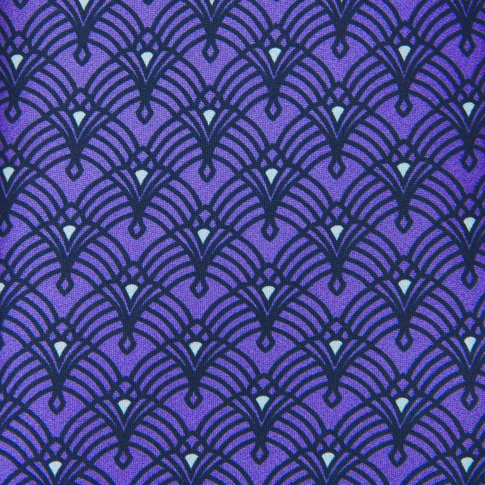 Purple and Blue Lux Deco Duchesse Silk Tie