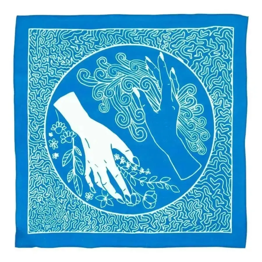 "Flow & Kindness" 100% Organic Cotton Bandana | Design By Raee Lorton