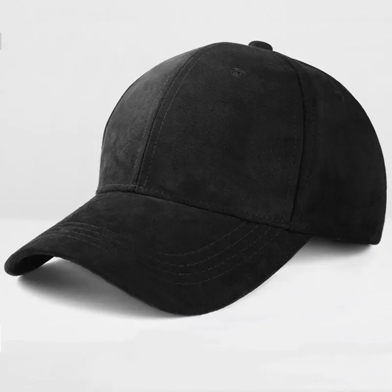 "MAXSITI U"Pure color faux suede baseball cap