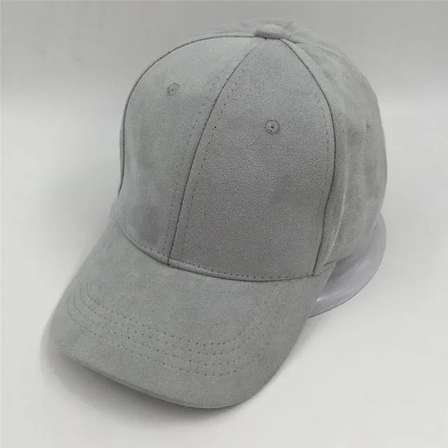 "MAXSITI U"Pure color faux suede baseball cap