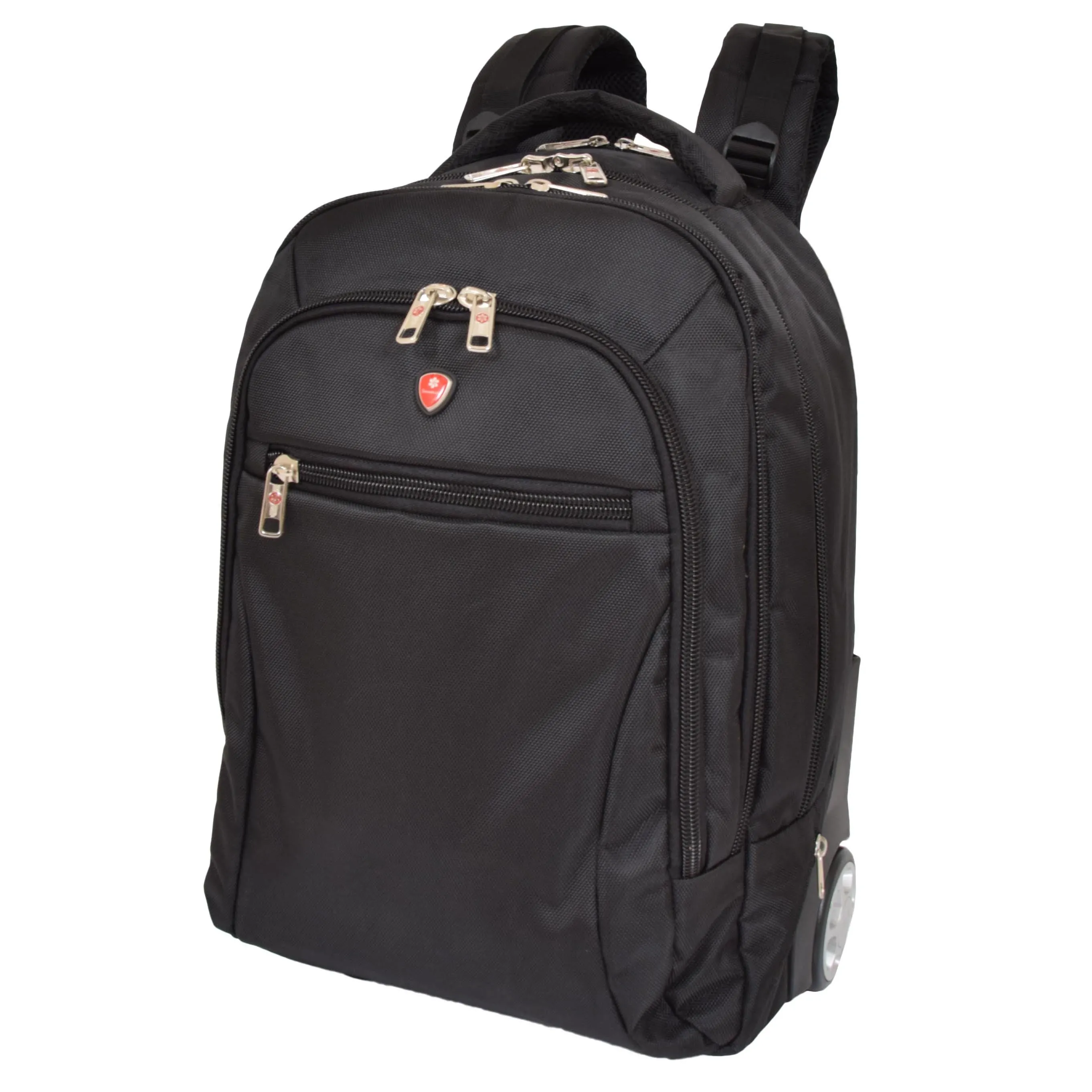 Rolling Backpack Cabin Size Travel Bag Hiking Rucksack Goodwin Black