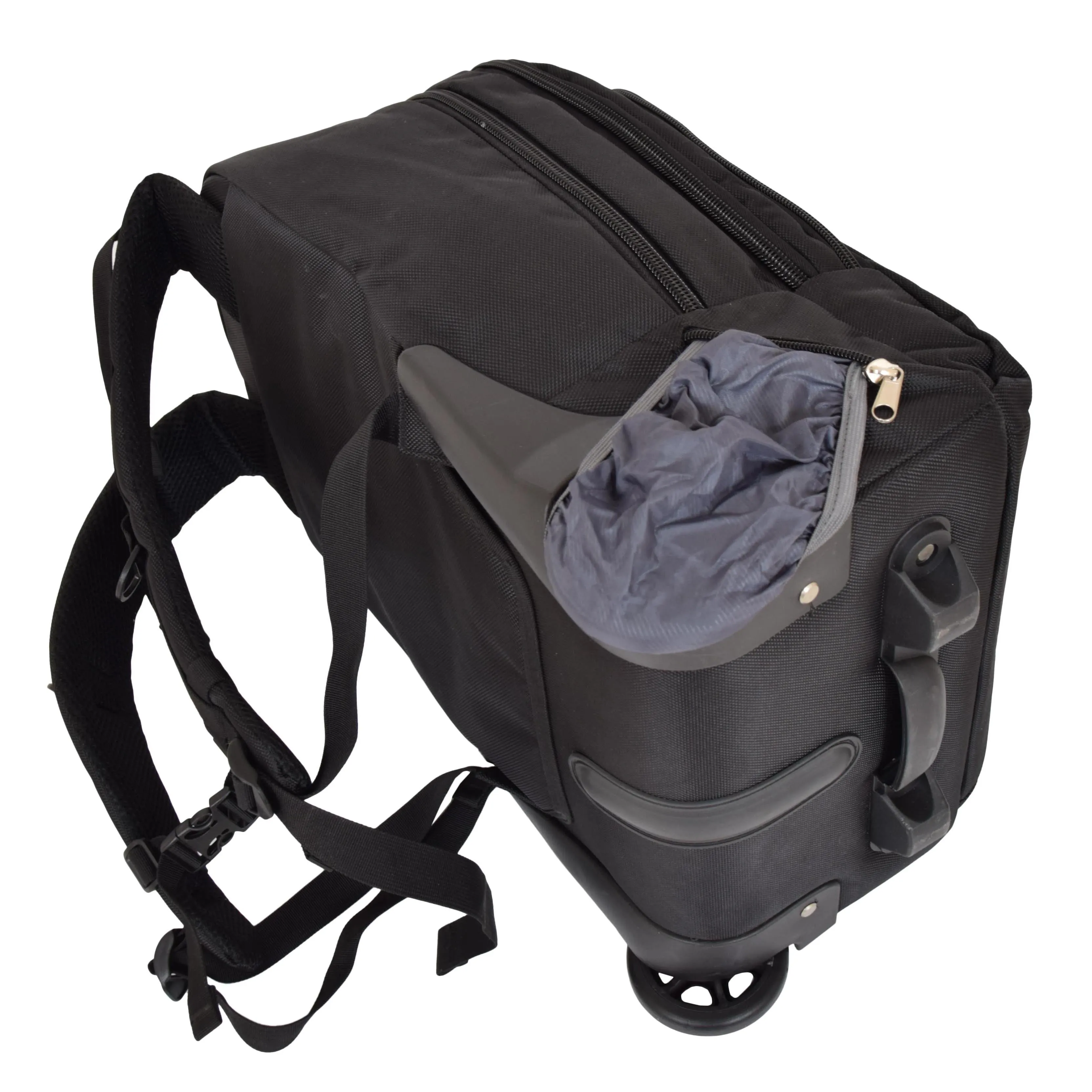 Rolling Backpack Cabin Size Travel Bag Hiking Rucksack Goodwin Black