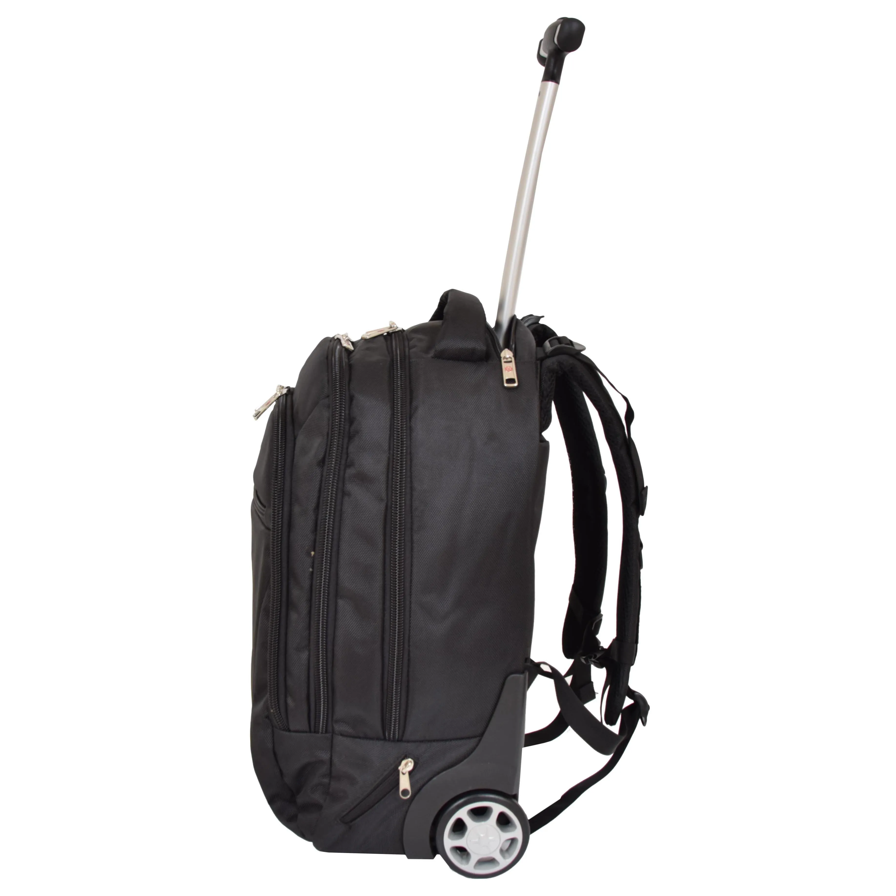 Rolling Backpack Cabin Size Travel Bag Hiking Rucksack Goodwin Black