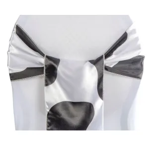 Satin Chair Sash - Cow Animal Print