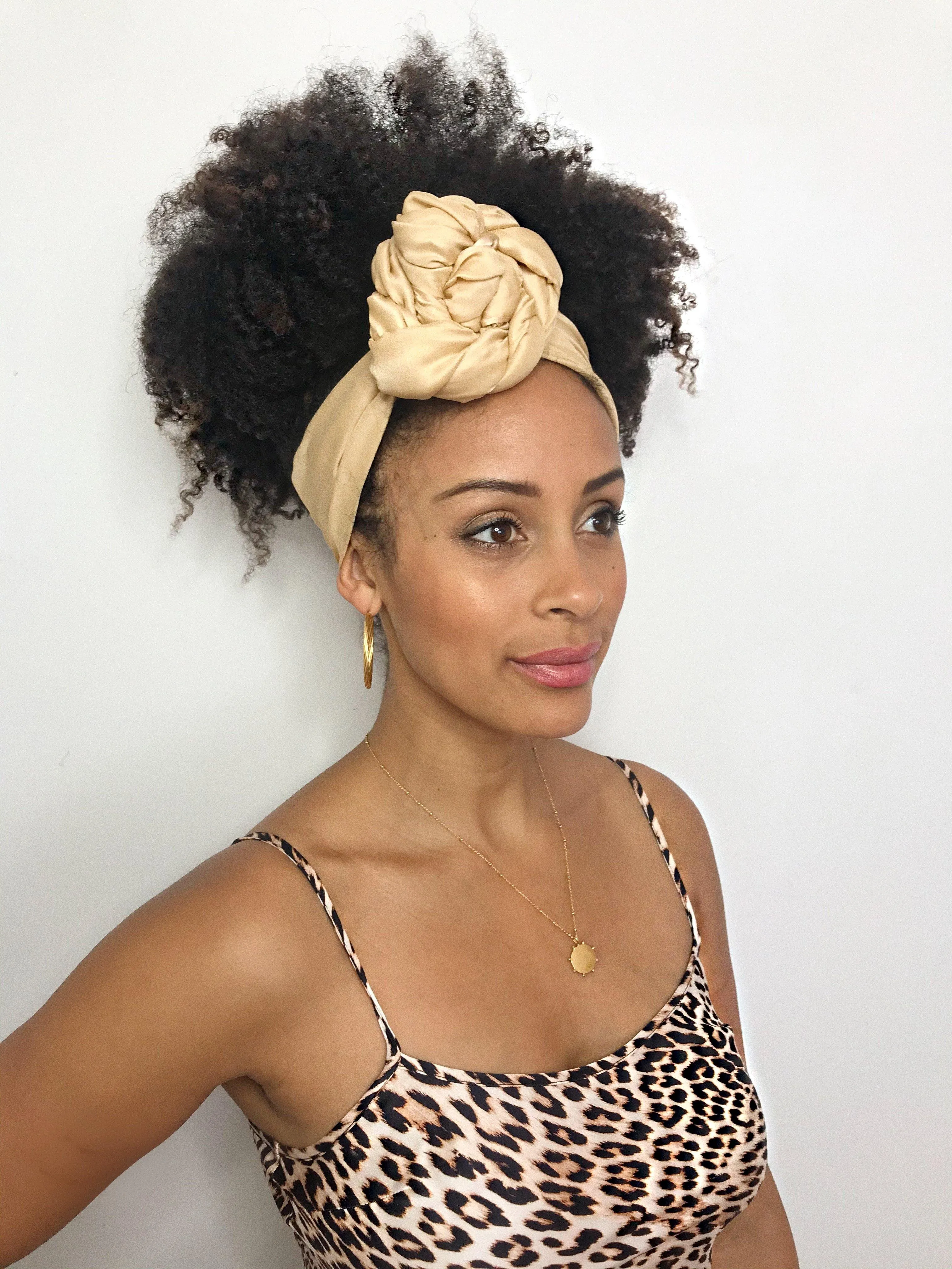 Satin Head Scarf for Naturally Curly Hair