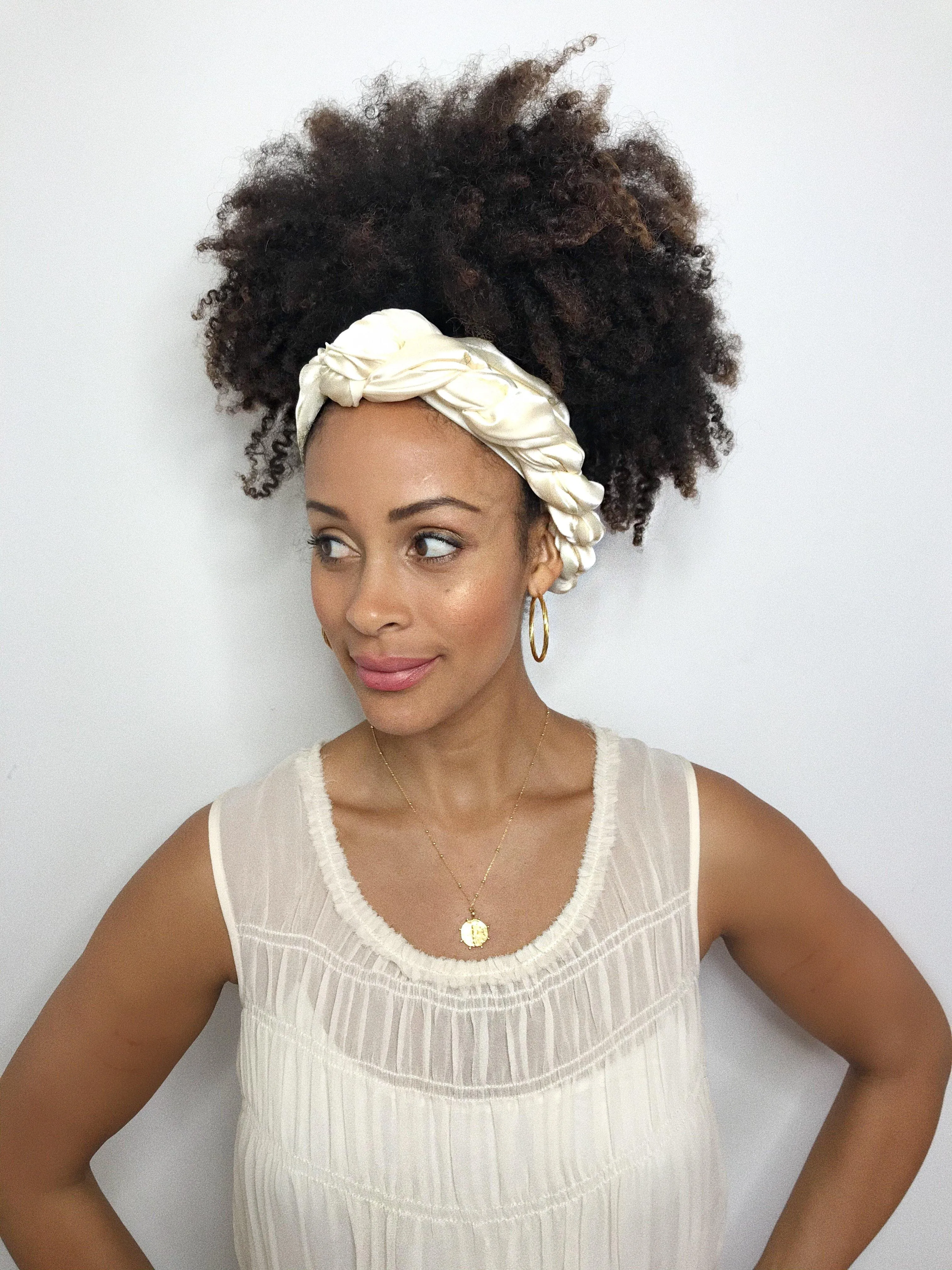 Satin Head Scarf for Naturally Curly Hair