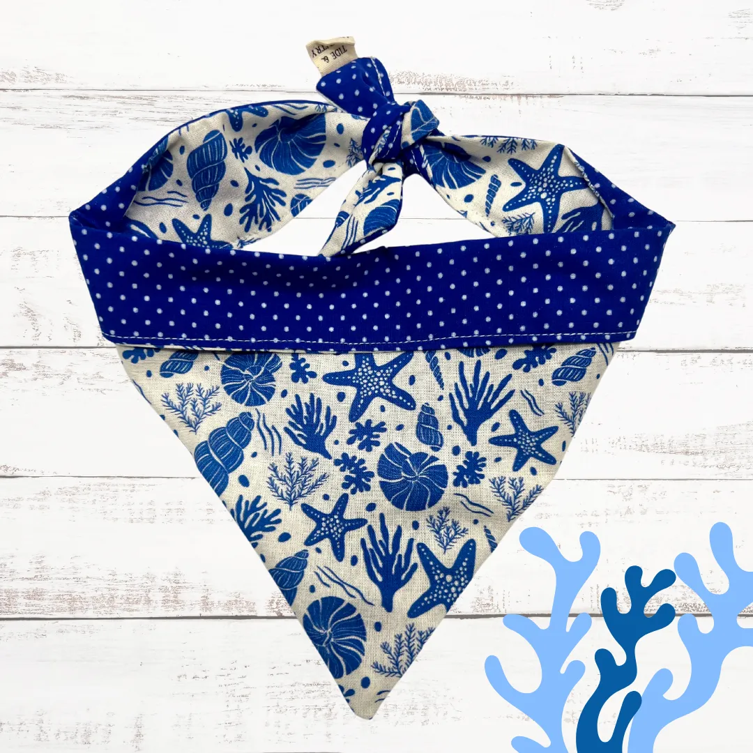 Seashells dog bandana