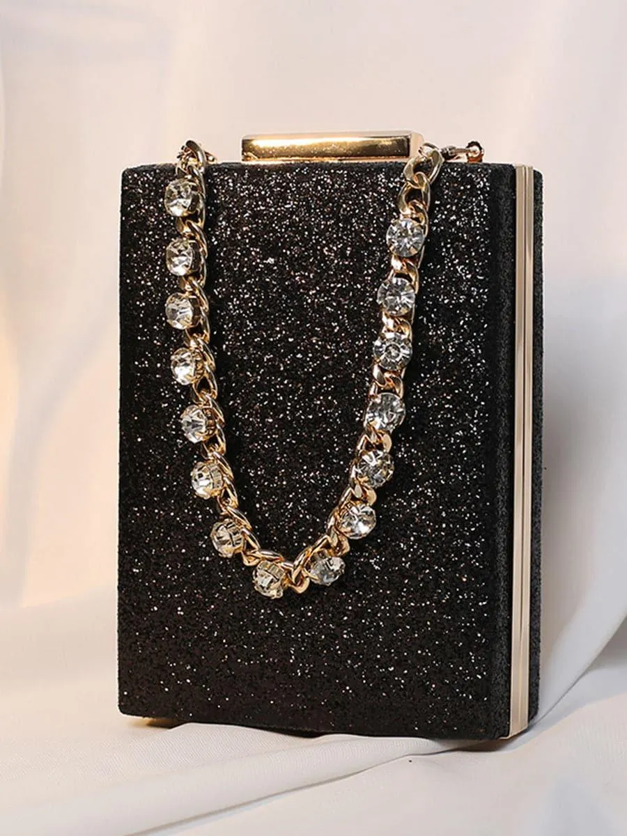Shiny Inlay Stone Chain Party Wedding Clutch Bags MNBF066