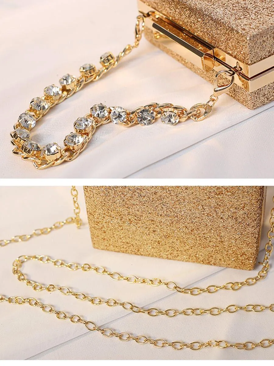 Shiny Inlay Stone Chain Party Wedding Clutch Bags MNBF066