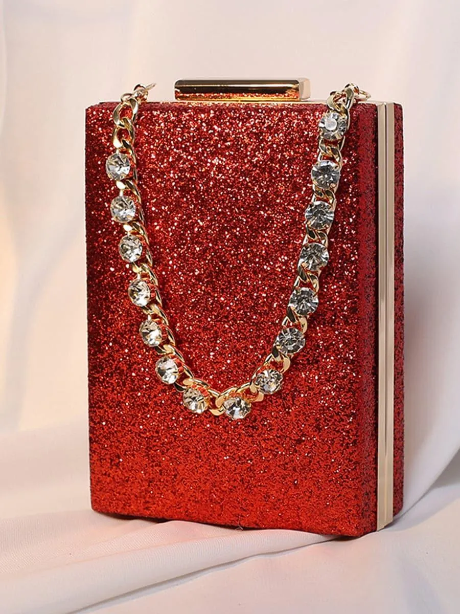 Shiny Inlay Stone Chain Party Wedding Clutch Bags MNBF066
