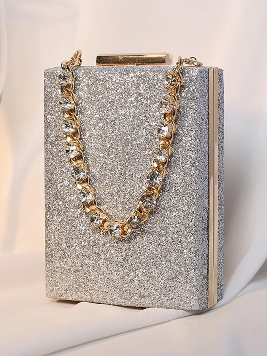 Shiny Inlay Stone Chain Party Wedding Clutch Bags MNBF066