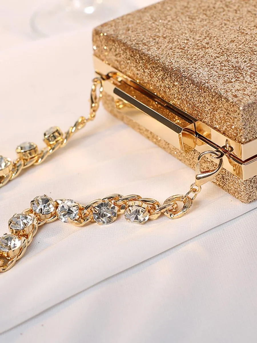Shiny Inlay Stone Chain Party Wedding Clutch Bags MNBF066
