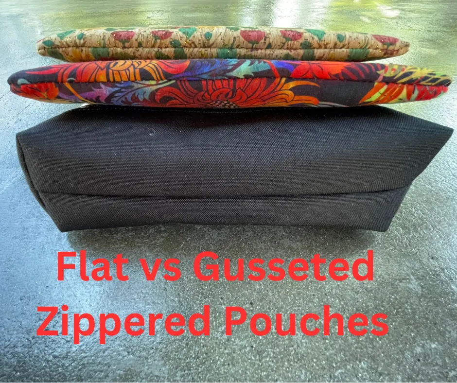 Side Kick Gusseted Zippered Pouch Metallic Dawn Fabric