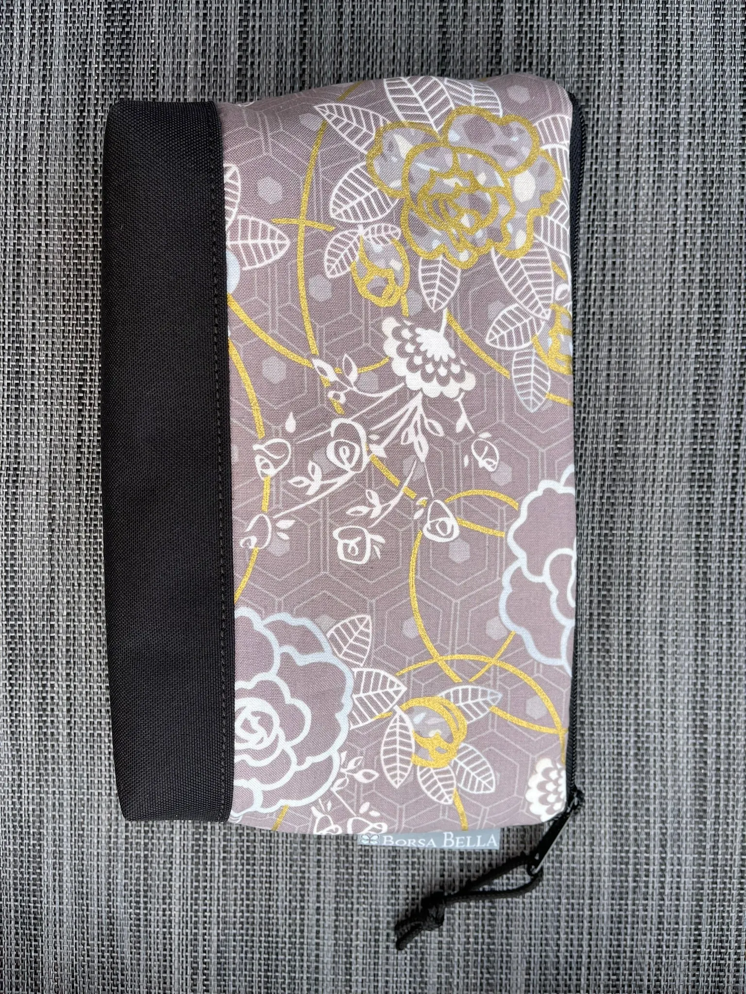 Side Kick Gusseted Zippered Pouch Metallic Dawn Fabric