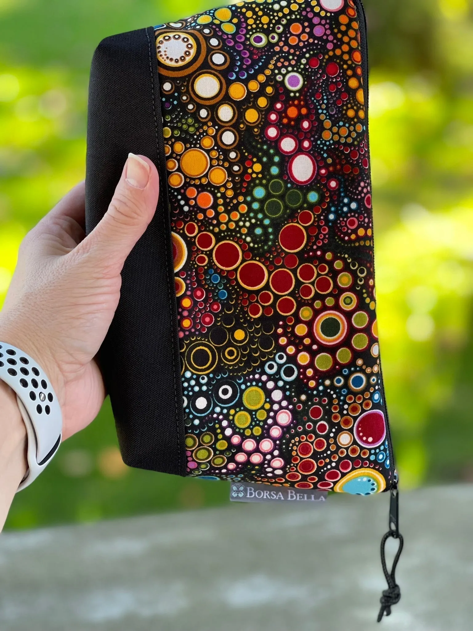 Side Kick Gusseted Zippered Pouch Metallic Dawn Fabric