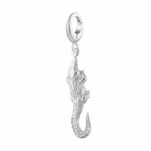Silver Crocodile Charm