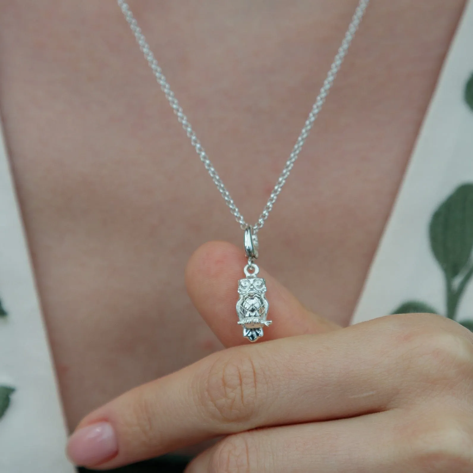 Silver Owl Charm