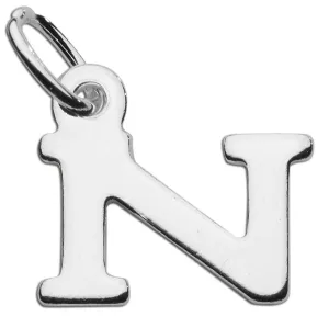 Sterling Silver Initial N Charm