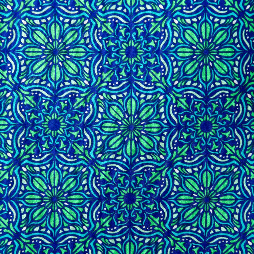 The Duomo Green and Blue Duchesse Silk Tie