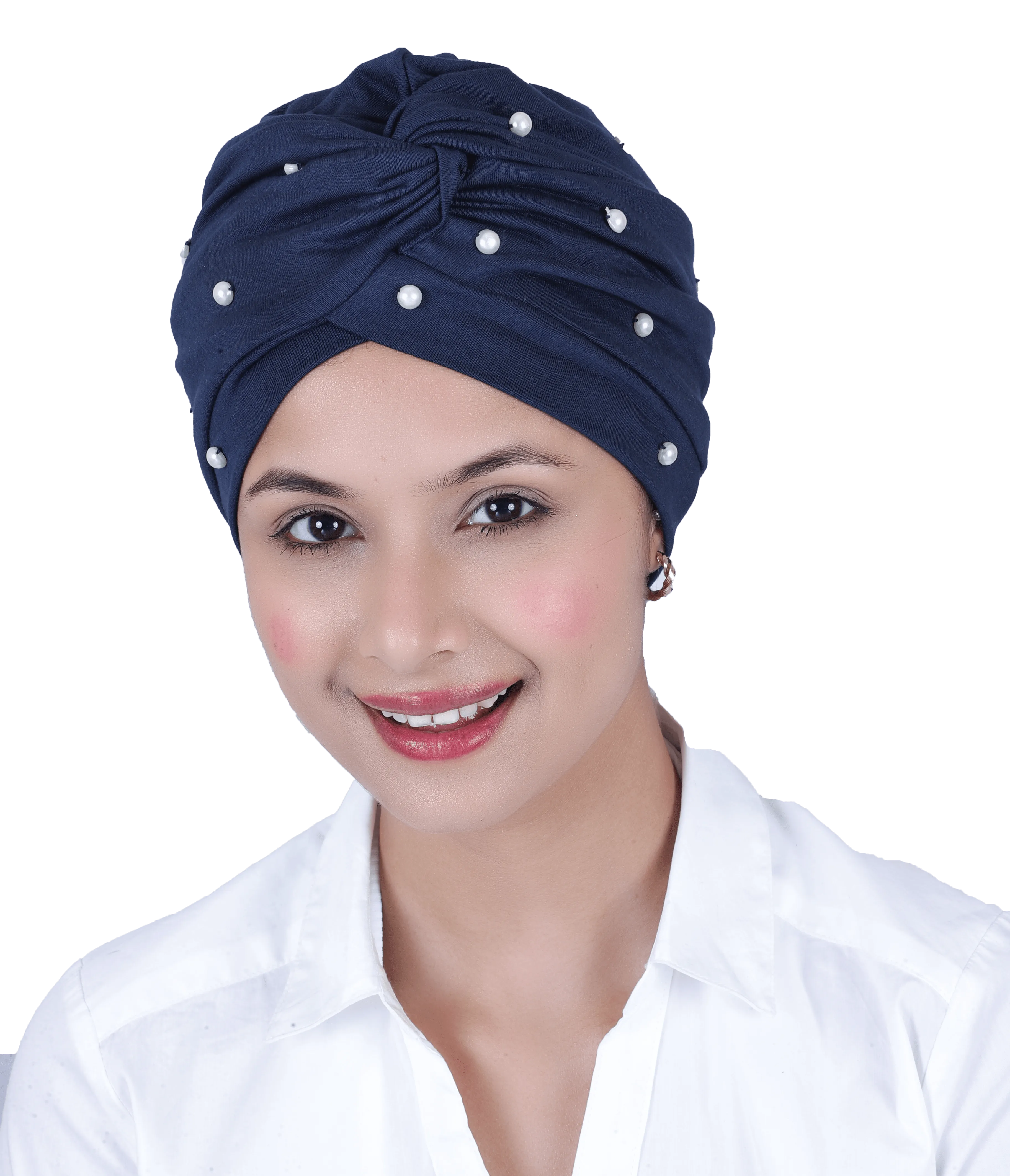 The Headscarves Beautiful Women Mother of Pearl Beanies Turban Headwear