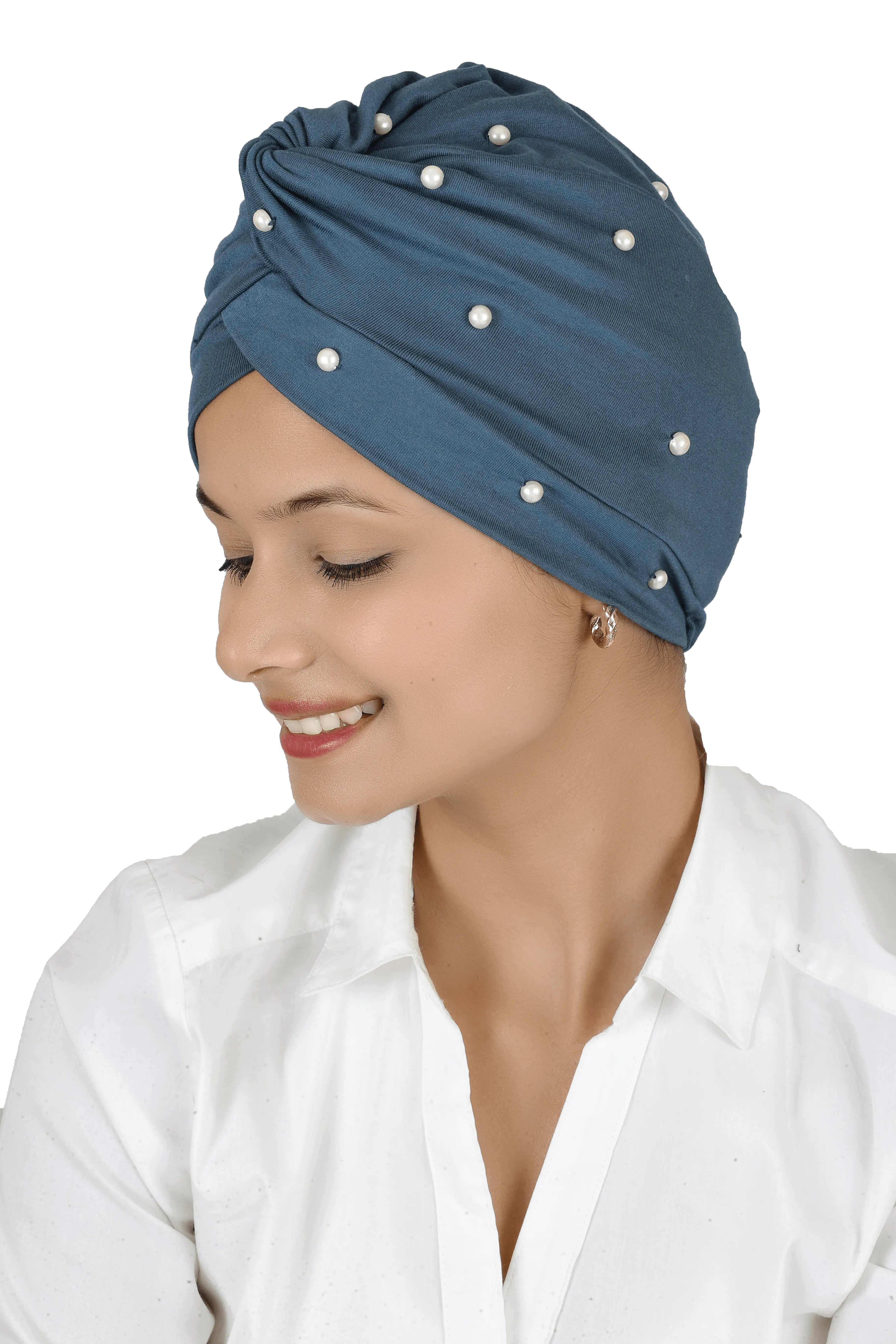 The Headscarves Beautiful Women Mother of Pearl Beanies Turban Headwear