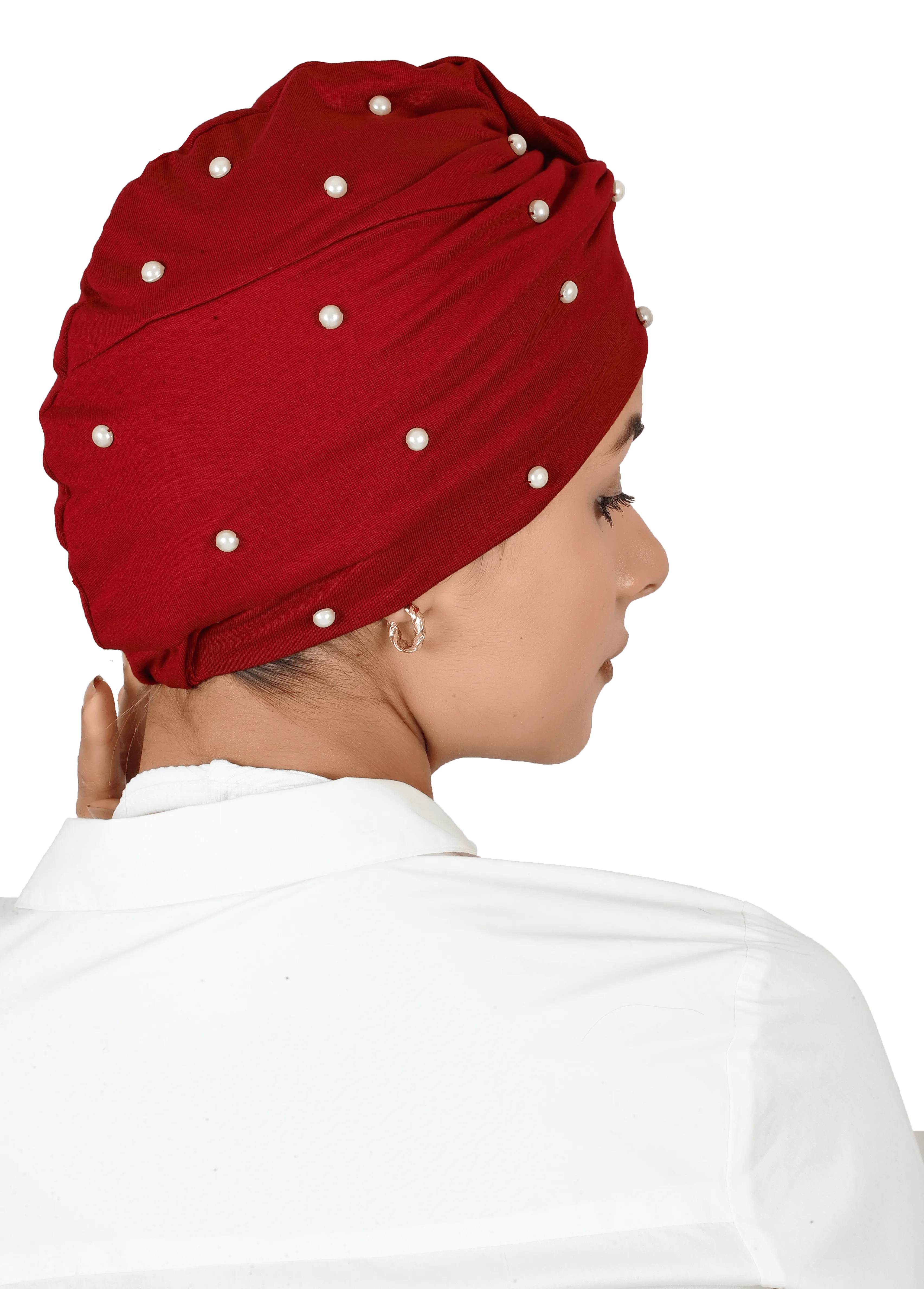The Headscarves Beautiful Women Mother of Pearl Beanies Turban Headwear
