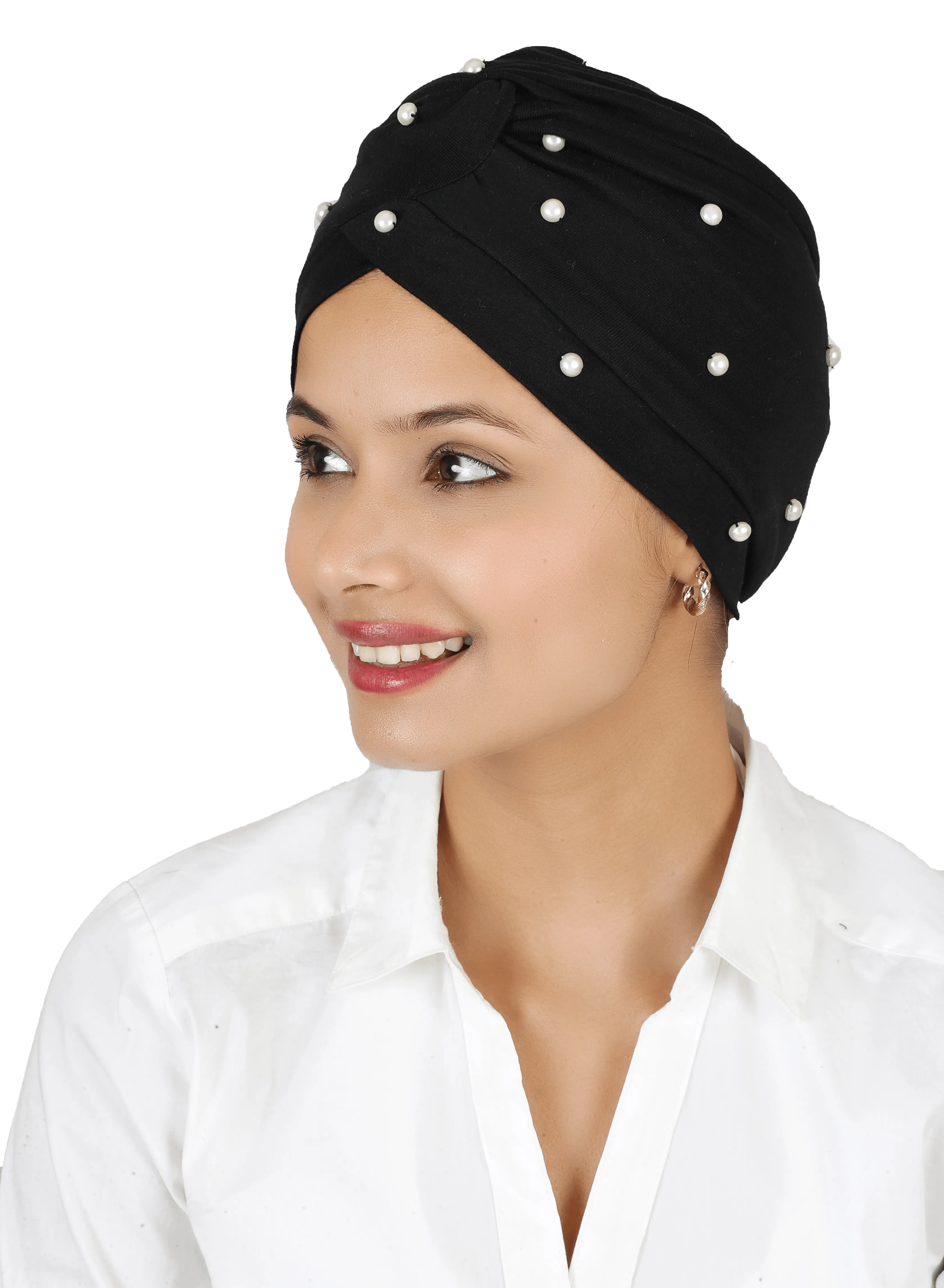 The Headscarves Beautiful Women Mother of Pearl Beanies Turban Headwear