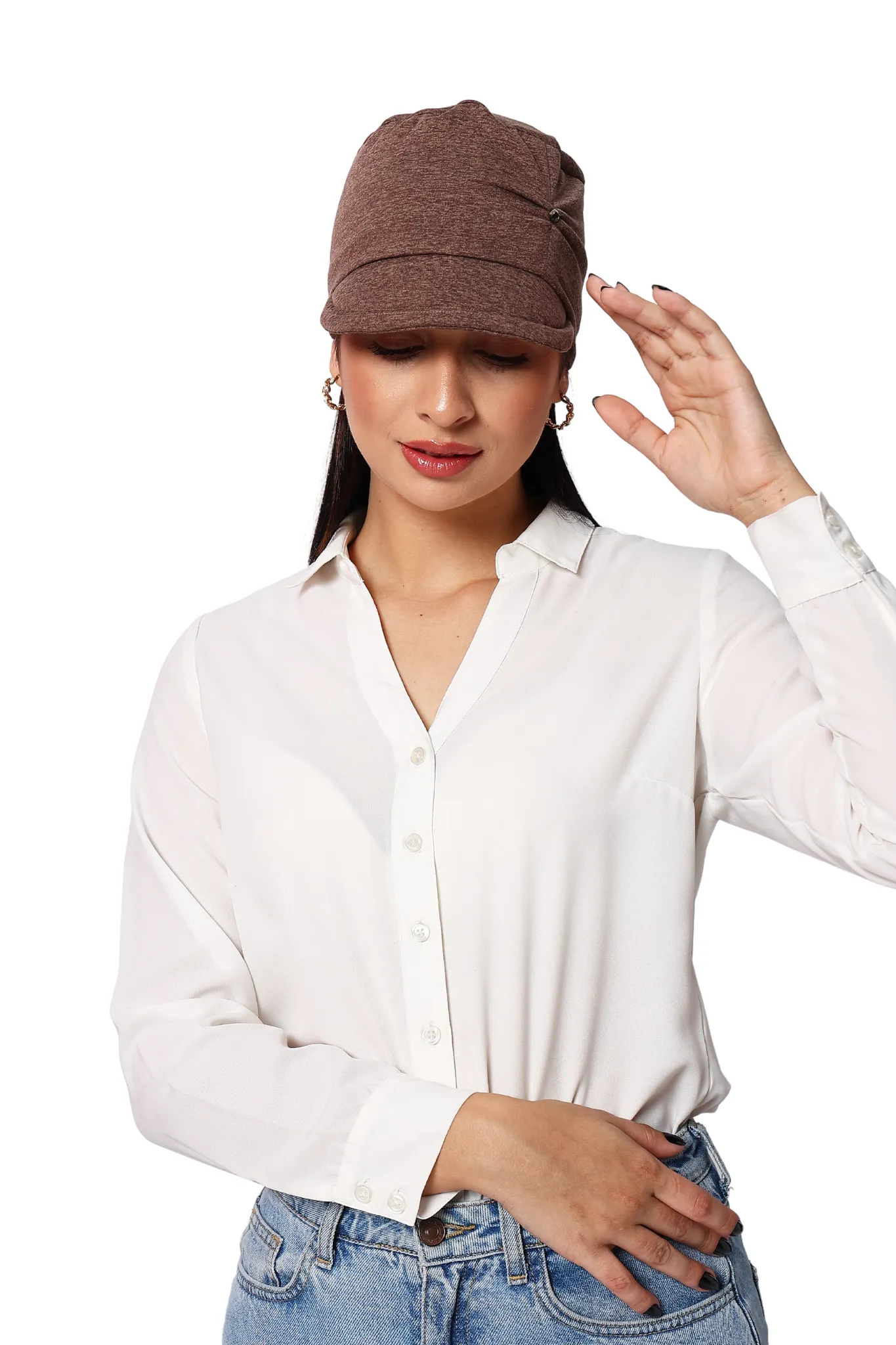 The Headscarves Women Visor Cap for winter in wool  Headwear