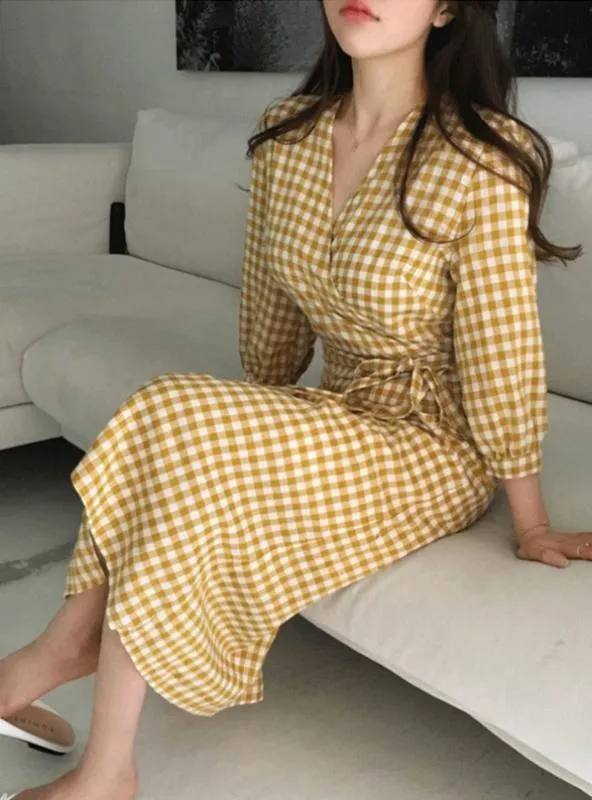 THREE QUARTER SLEEVE HIGH WAIST CASUAL ONE PIECE DRESSES