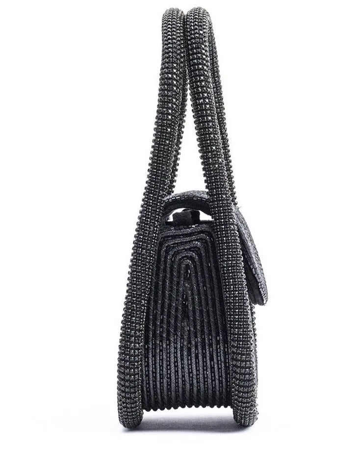 Trine Mini Clutch in Charcoal Black