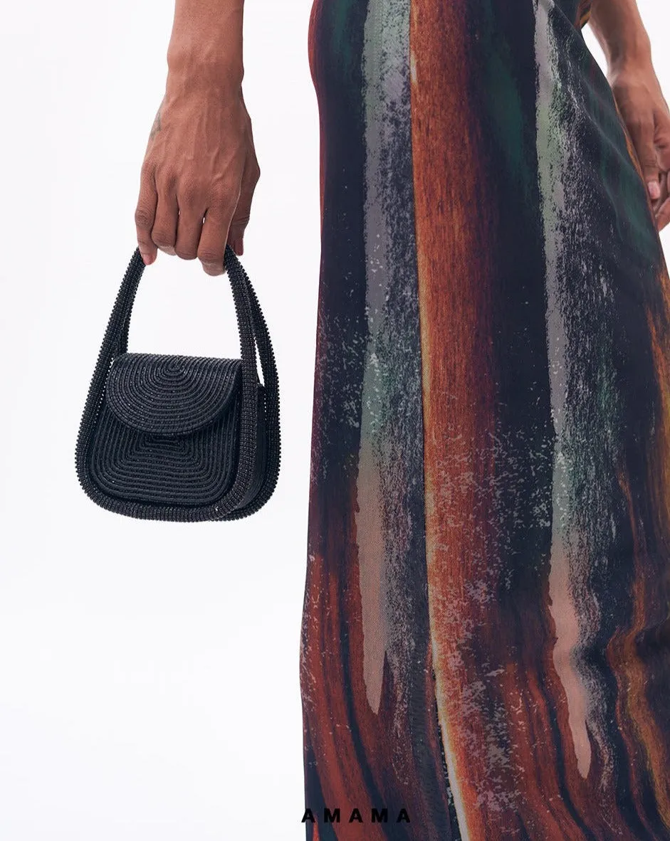 Trine Mini Clutch in Charcoal Black