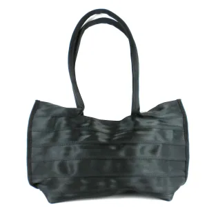 Upcycled Black Seat Belt Handbag Conserve