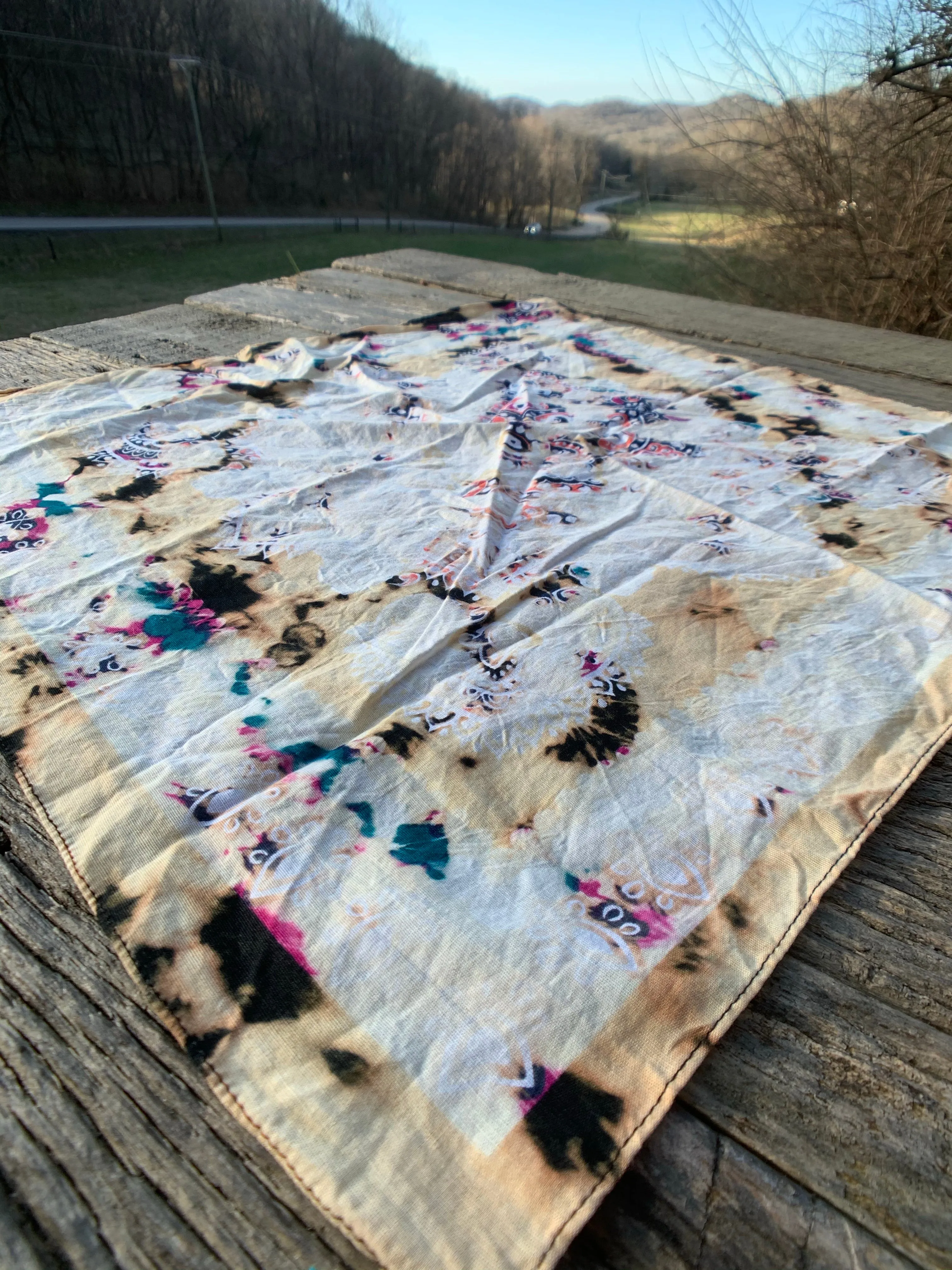 Vintage Distressed Bandanas Neckerchiefs