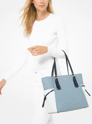 Voyager Small Two-Tone Logo Tote Bag